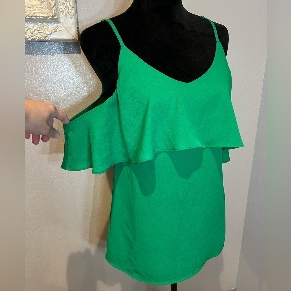 C Luce green off the shoulder top - Picture 2 of 7